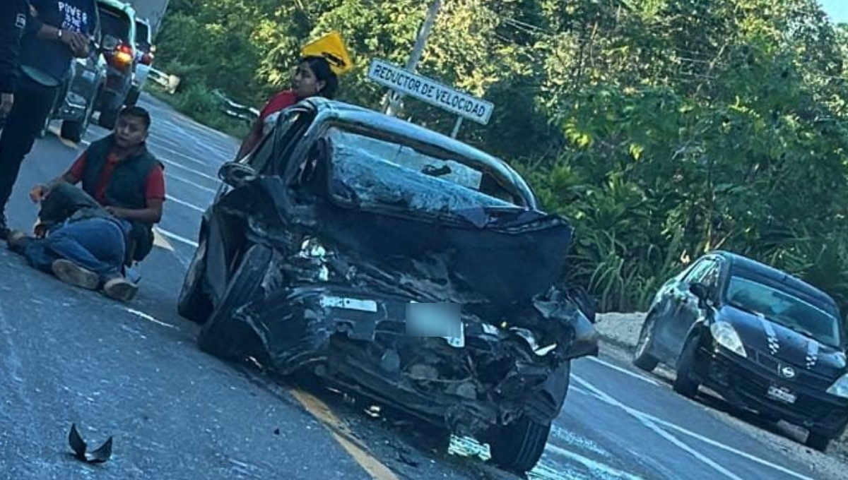 Fatal accidente deja a tres personas muertas en la vía Tulum-Felipe Carrillo Puerto