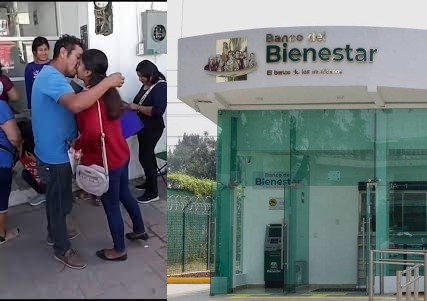 ¡En pleno Banco del Bienestar! Así propuso matrimonio un hombre en México: VIDEO