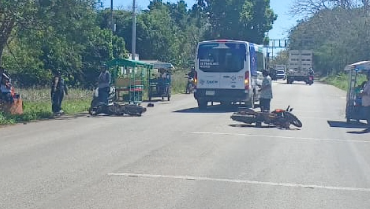 Abuelito atropella a dos estudiantes en Peto