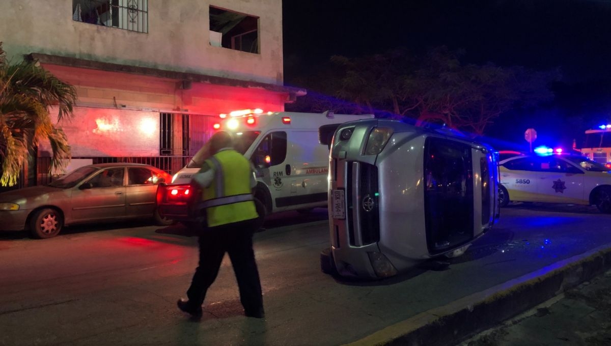 Así terminó el vehículo en Cancún