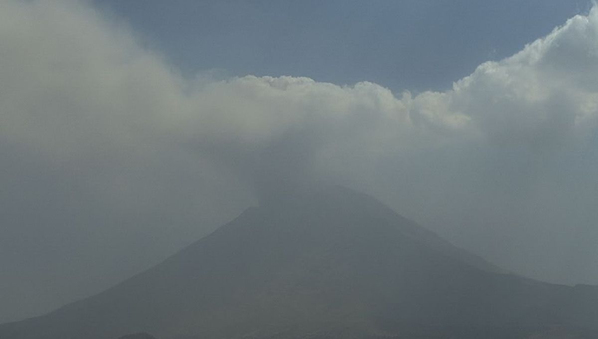 Así luce el volcán Popocatépetl este 28 de febrero