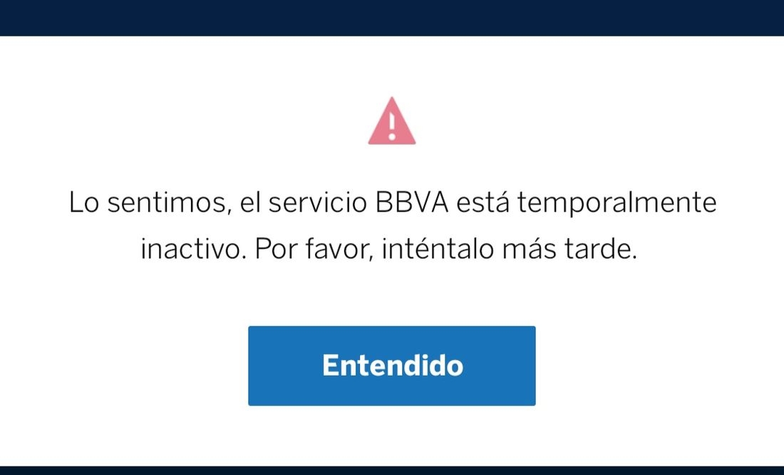 Reportan fallas en el sistema de BBVA