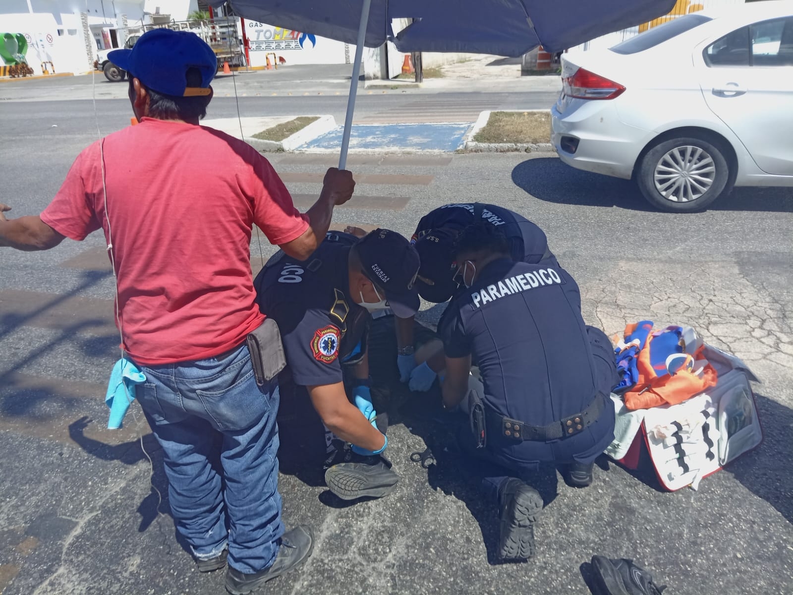 Motociclista se marea y derrapa en la avenida Canek de Mérida