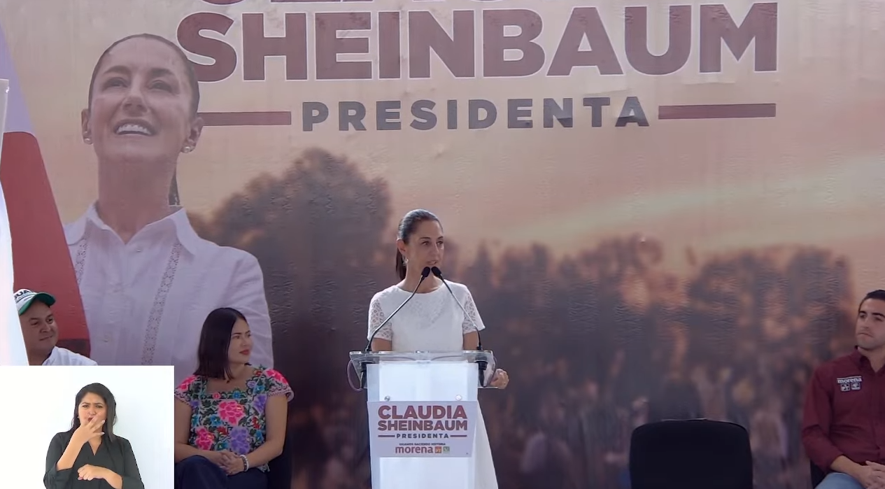 Desde Playa del Carmen, Claudia Sheinbaum promete becas para estudiantes de Quintana Roo