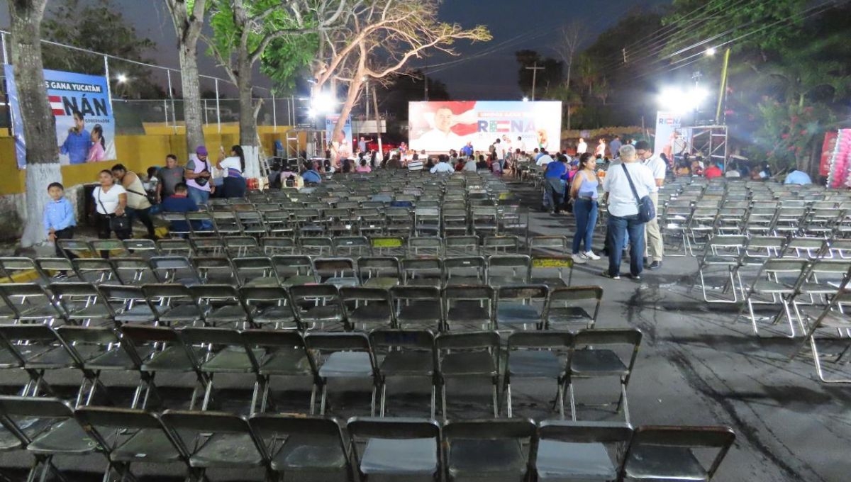 Renán Barrera no consigue llenar mitin en Valladolid: EN VIVO