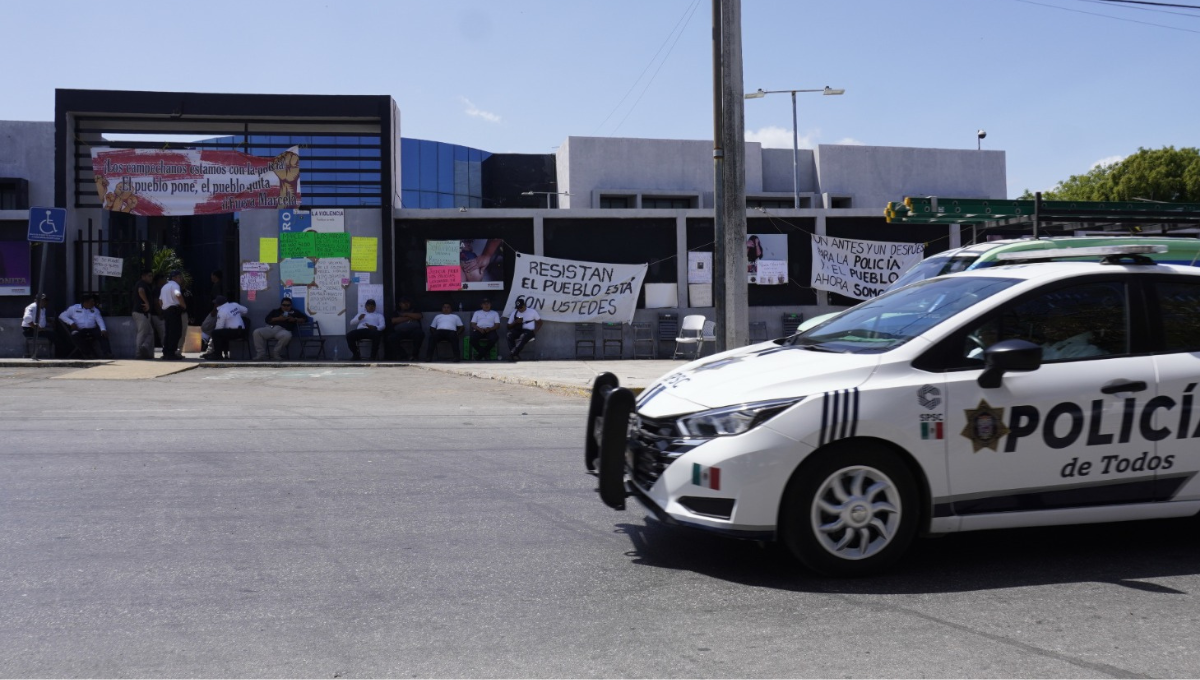 Sindicato Nacional de Policías da respaldo a protesta de uniformados en Campeche