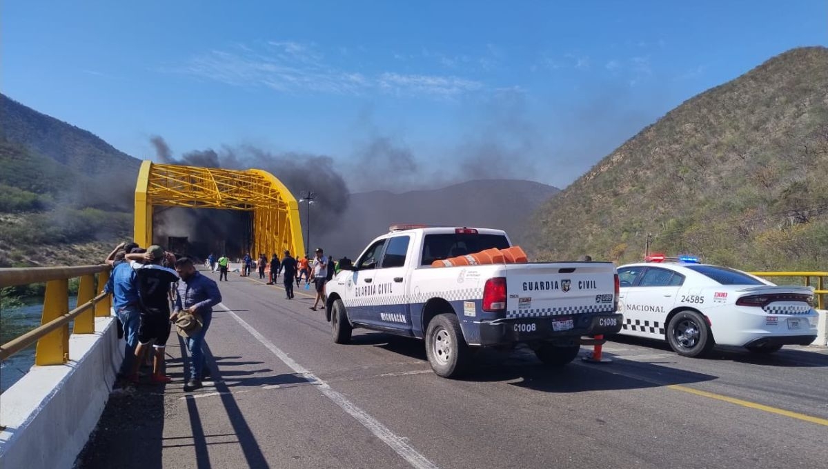 Así luce el accidente en Michoacán