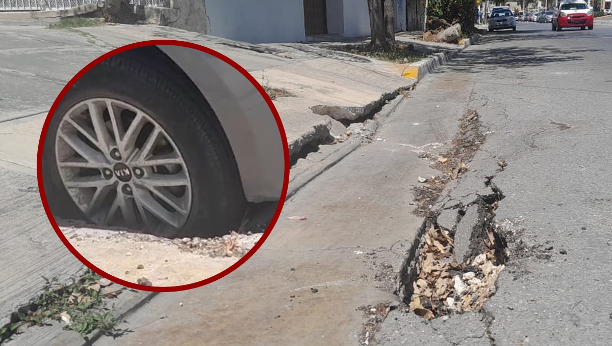 Automóvil termina dentro de un 'megabache' en Campeche