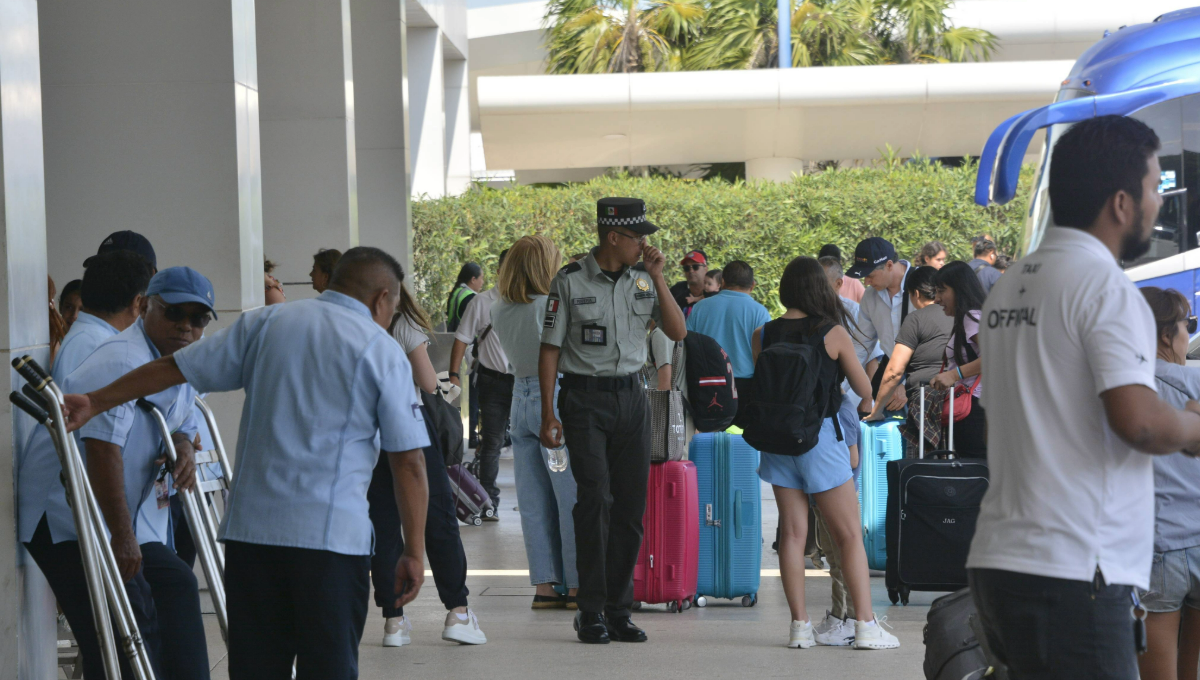Guardia Nacional redobla vigilancia en el Aeropuerto Internacional de Cancún