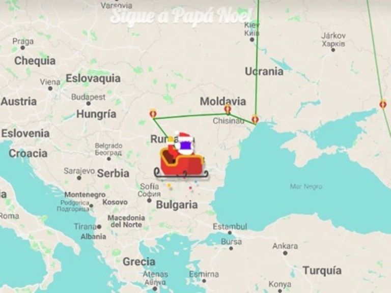 Ruta de Santa Claus Aquí podrás seguir el viaje de Papá Noel en vivo